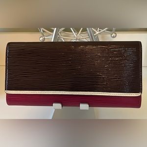 Preloved Louis Vuitton  EPI Flore Wallet Prune Electric